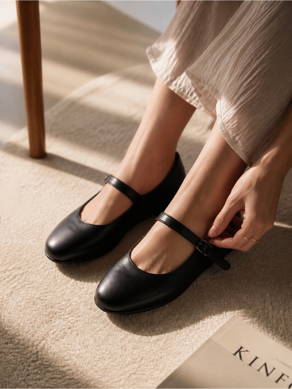 Dream Pairs Versatile Black Mary Jane Cushioned Flats - Picture 6 of 9
